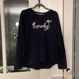Kate Spade Howdy Sweatshirt Size L. Only worn few times. Great Condition.